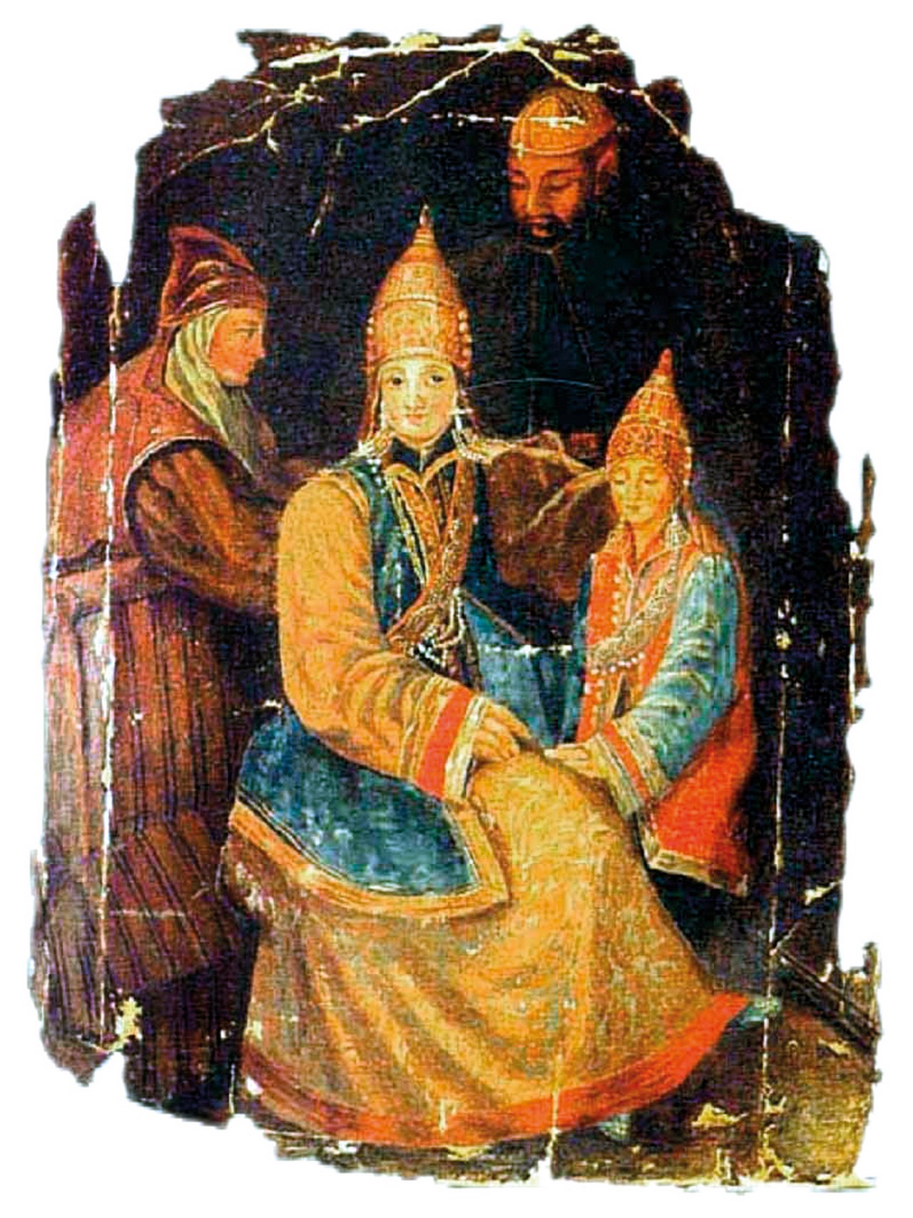 Сююмбике с сыном в заключении. Татарская миниатюра