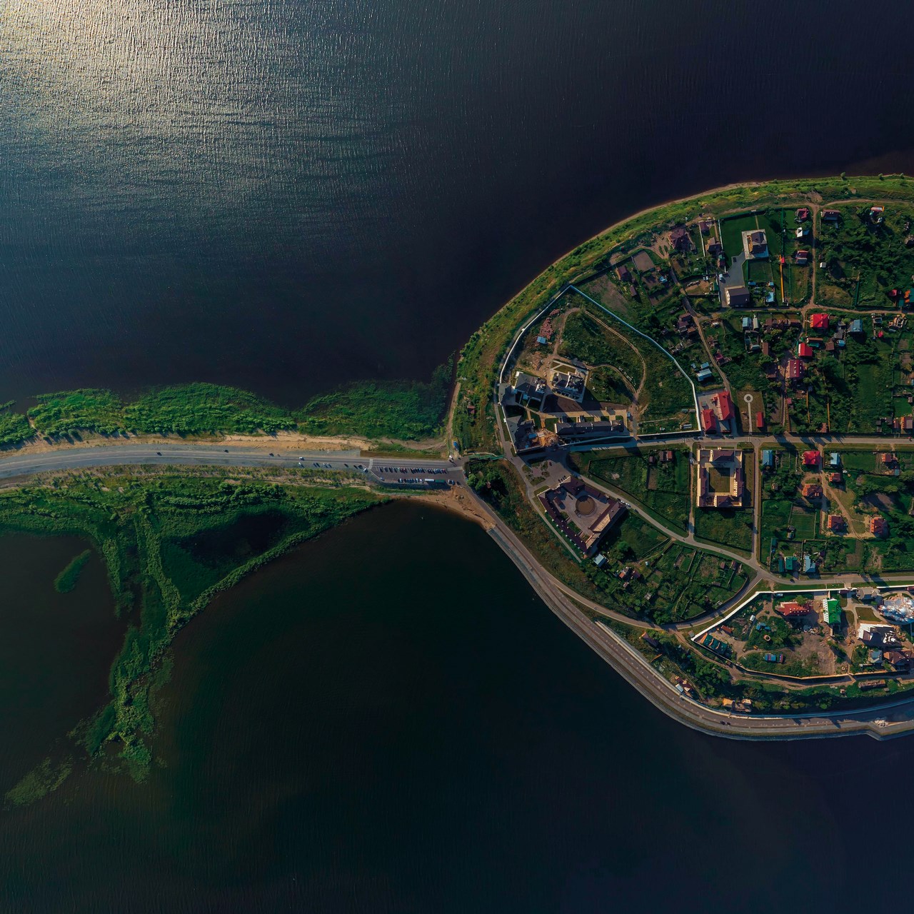 Свияжск с высоты птичьего полета